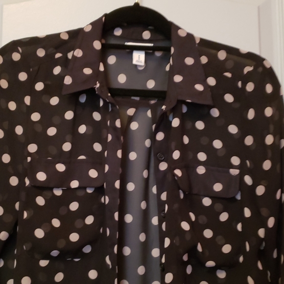 Black Polka Dot Top - Picture 2 of 3